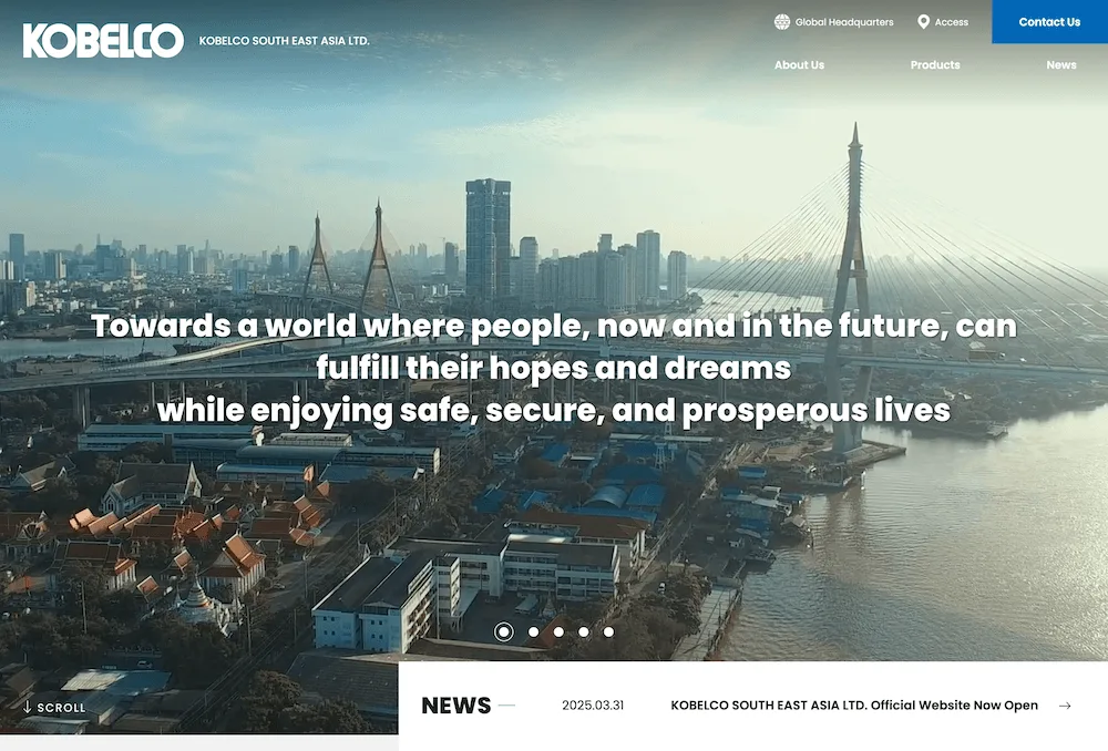 コーポレートサイト制作　-KOBELCO SOUTH EAST ASIA LTD.様