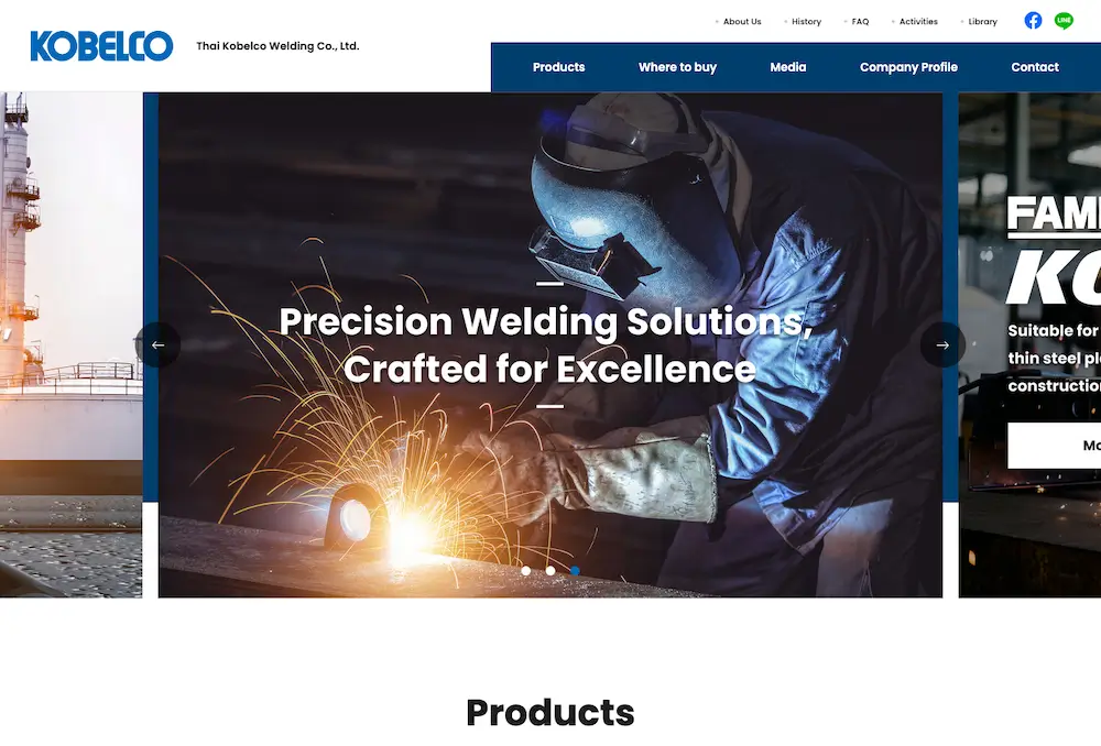 Thai Kobelco Welding Co., Ltd. [จัดทำเว็บไซต์ Corporate]